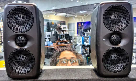 IK Multimedia - iLoud MTM MkII Compact Studio Monitor with ARC Measurement Mic - Black (Pair) 2